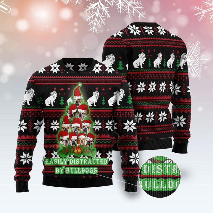 Bulldogs Tree Christmas Ugly Sweater
