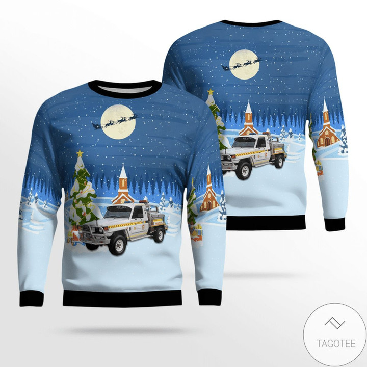 Bush Fire Service Ugly Christmas Sweater, All Over Print Sweatshirt