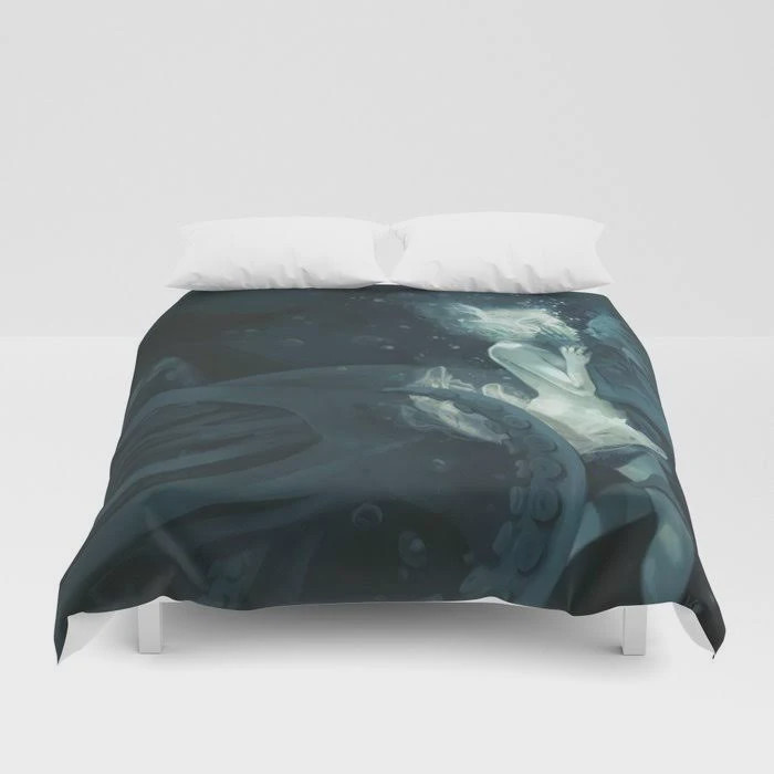 King Squid Cotton Bed Sheets Spread Comforter Duvet Cover Bedding Sets
