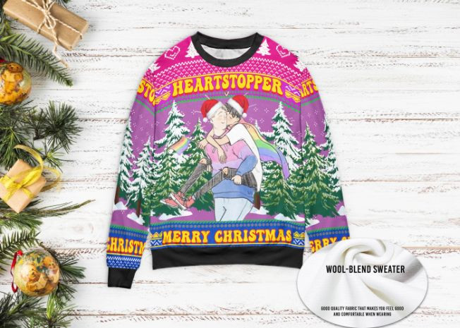 LGBTQ Nick and Charlie Heartstopper Leaves Ugly Sweater