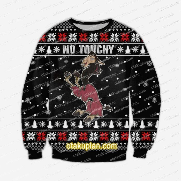 Camel No Touchy Ugly Christmas Sweater, All Over Print Sweatshirt