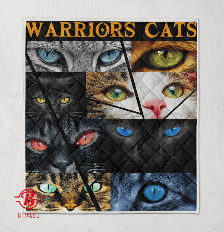 Warrior Cats Eye Cats Fleece Blanket, Gift For Cats Lovers Quilt Blanket