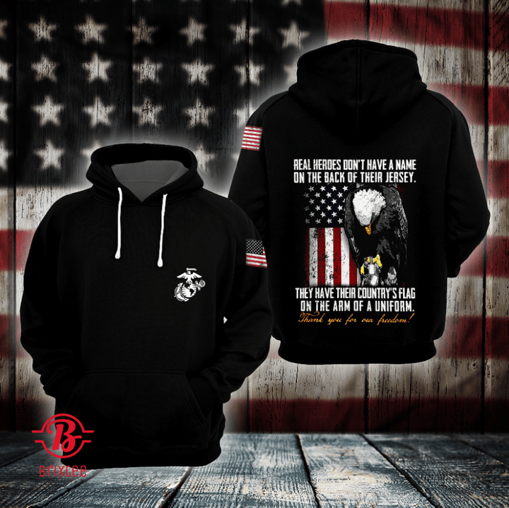 Marine Real Heroes Don't Have A Name Hoodie