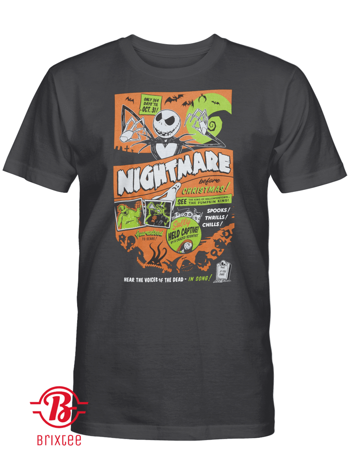 The Nightmare Before Christmas Neon Poster T-Shirt