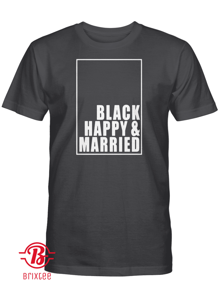 Black Happy And Married T-Shirt