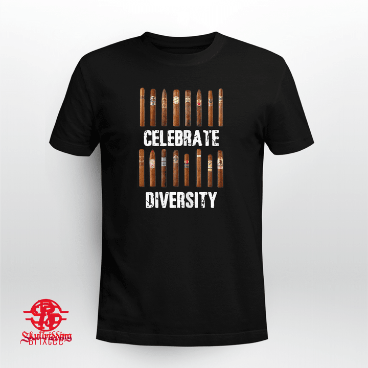 Celebrate Diversity Smoke Cigars T-Shirt Cigar Smoking T-shirt + Hoodie