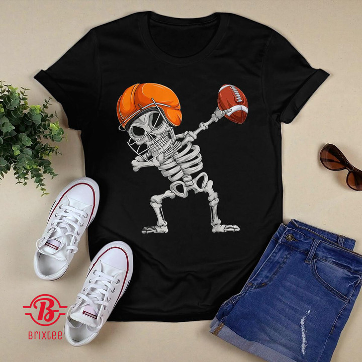 Halloween Dancing Football Dabbing Skeleton T-Shirt