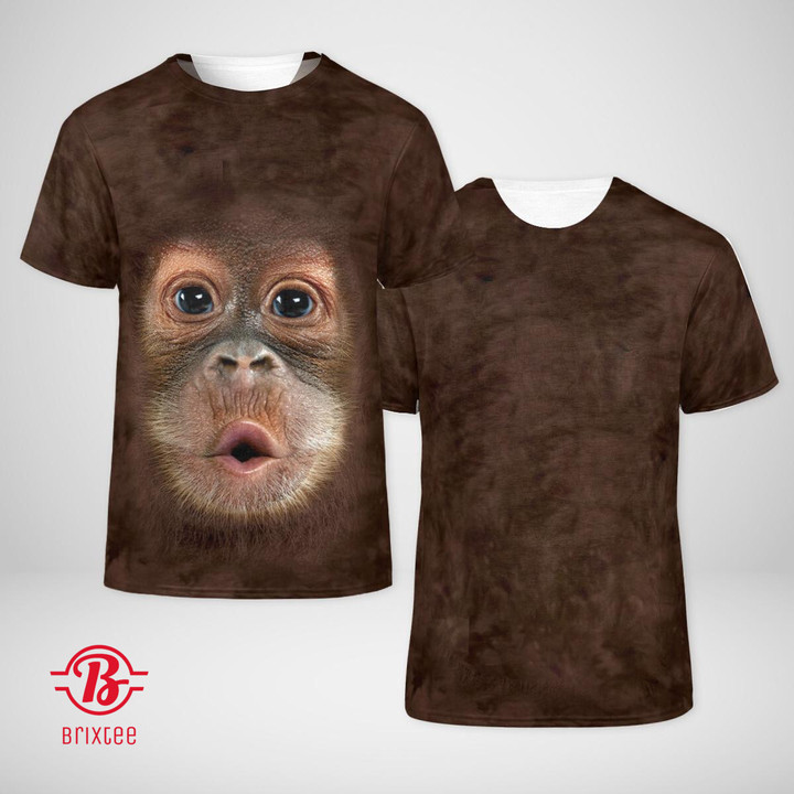 The Mountain Big Face Baby Orangutan Monkey Shirt