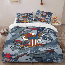 Navy camo bedding set