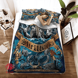 Navy Shellback Bedding Set - Quilt Bedding Set