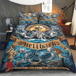 Navy Shellback Bedding Set - Quilt Bedding Set
