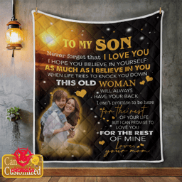 Custom mom and son with sunset effect