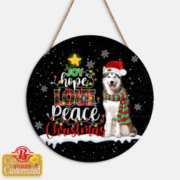 Custom pet with Joy Hope Love Peace Christmas