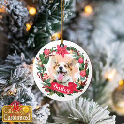 Custom pet with Christmas wreath