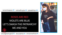 Roses Are Red Violets Are Blue Let's Smash The Patriarchy Me and You. Roses Are Red, Rhea Chakraborty