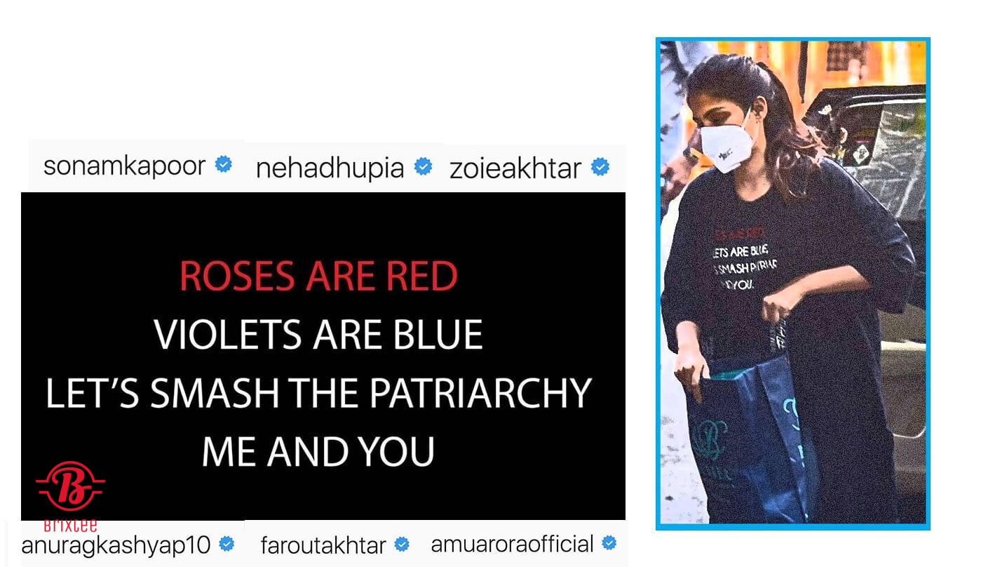 Roses Are Red Violets Are Blue Let's Smash The Patriarchy Me and You. Roses Are Red, Rhea Chakraborty