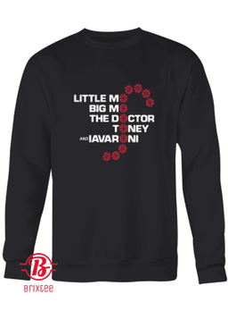 Little Mo Big Mo The Doctor Toney Marc Iavaroni - 1983 SIXERS STARTING FIVE Shirt Black
