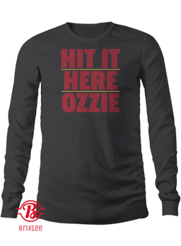 Ozzie Albies - Hit It Here Ozzie Long Sleeve, Atlanta Braves