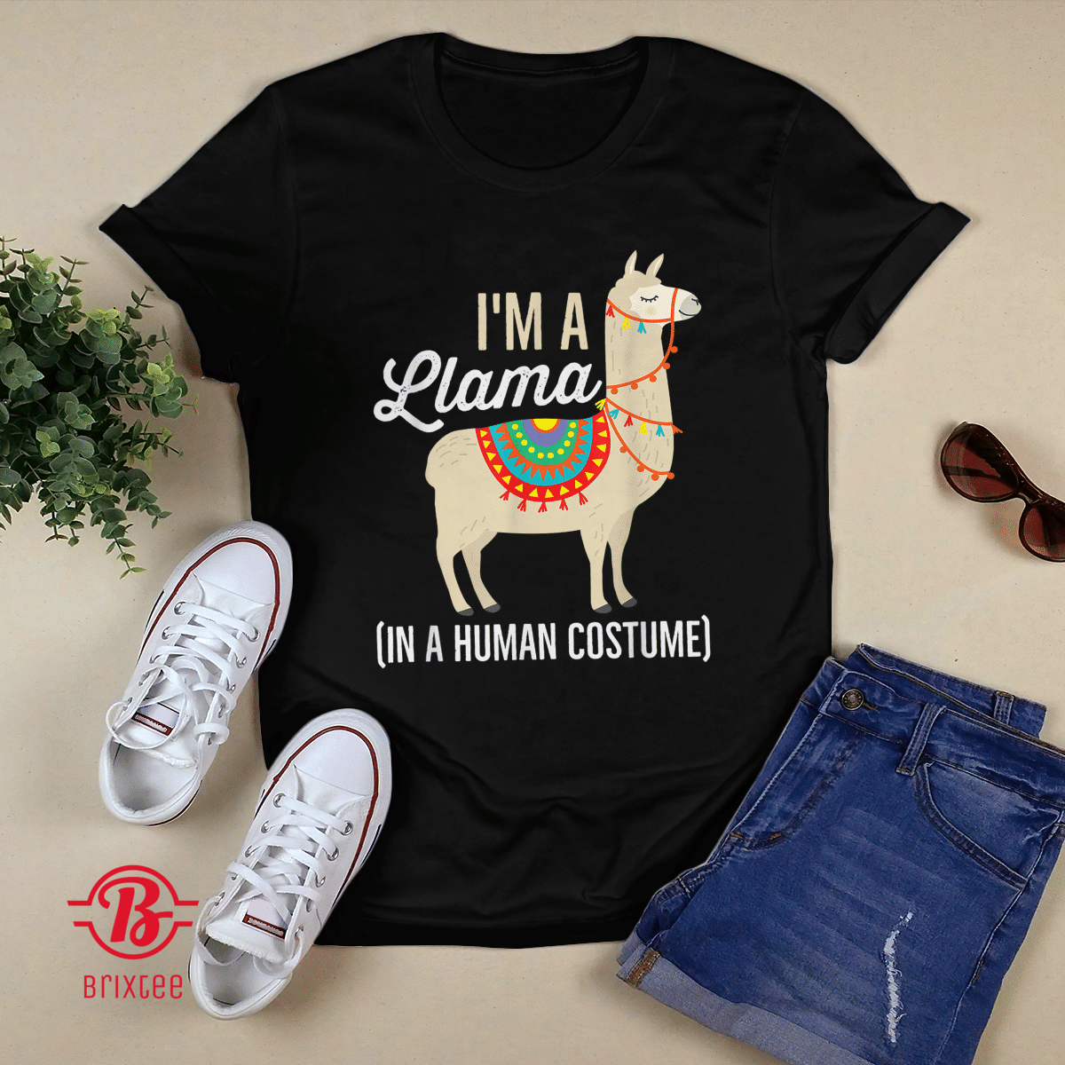 I'm A Llama In A Human Costume T-Shirt Funny Llama Gift