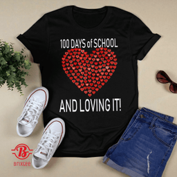 Loving 100 Days of School Shirt Cute Heart Happy Gift Outfit