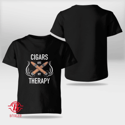 Funny Cigar Smoker Tshirt Cigars are my Therapy