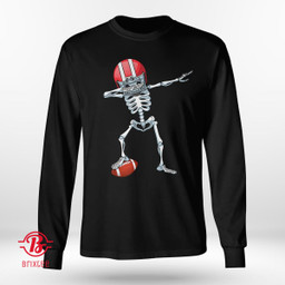 Halloween Dabbing Skeleton Football Player