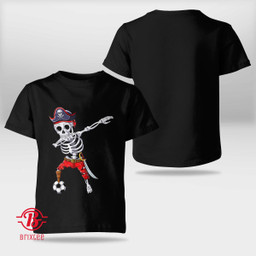 Halloween Dabbing Skeleton Pirate Soccer Costume