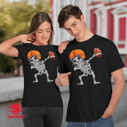 Halloween Dancing Football Dabbing Skeleton