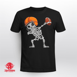 Halloween Dancing Football Dabbing Skeleton