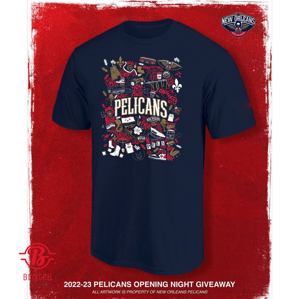 Pelicans Gameday 2022 T-Shirt New Orleans Pelicans 2022-23 Pelicans Opening Night