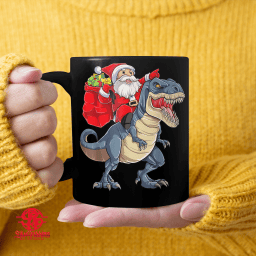 Santa Riding Dinosaur T rex Christmas Xmas Squad