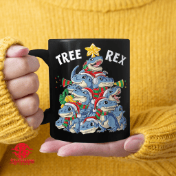 Christmas Dinosaur Tree Rex Pajamas Xmas Santa Hat