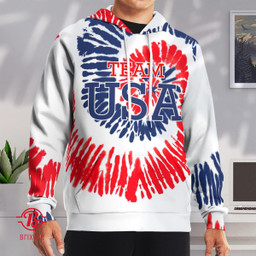 Team USA Tie-Dye World Cup 2022 Hoodie - Olympic Team USA Flag