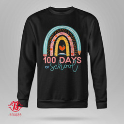 100th Day Of School Teacher 100 Days Smarter Boho Rainbow