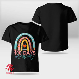 100th Day Of School Teacher 100 Days Smarter Boho Rainbow
