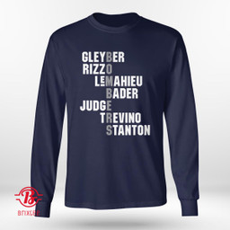 New York Yankees Bombers Names Gleyber, Rizzo, Lemahieu, Bader, Judge, Trevino, Stanton