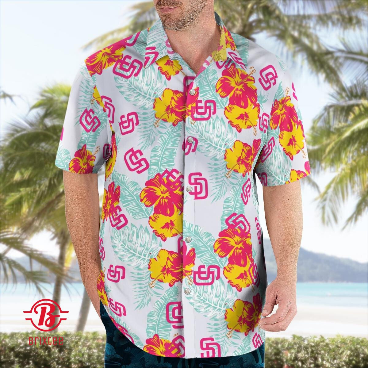 San Diego Padres Vintage Sea Island Pattern Hawaiian Shirt And Shorts Gift  For Summer