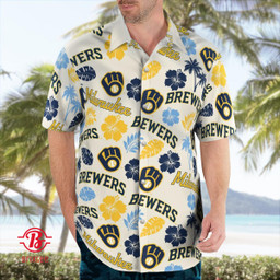  2023 Milwaukee Brewers Flower and Palm Trees 