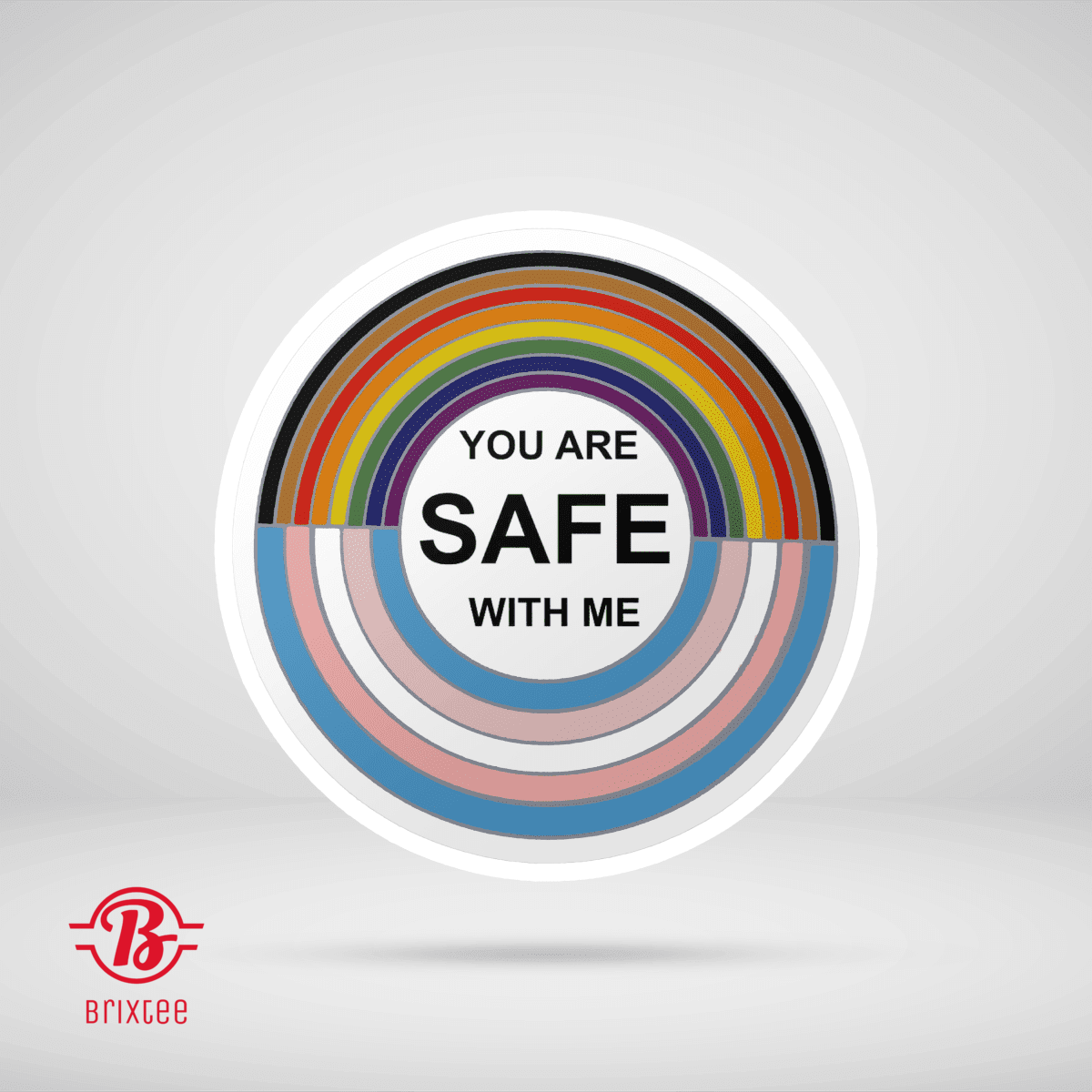 You Are Safe with Me LGBTQ Sticker
