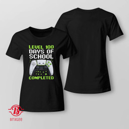 100 Days Of School Shirt, For Boys Level Completed Gamer
