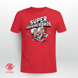 Jack Hughes & Luke Hughes Super Hughes Bros - New Jersey Devils