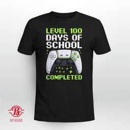 100 Days Of School Shirt, For Boys Level Completed Gamer