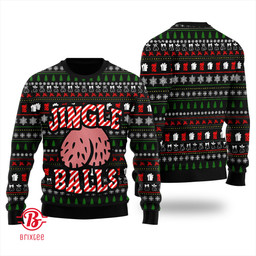 Jingle Balls Naughty Ugly Christmas Sweater Black