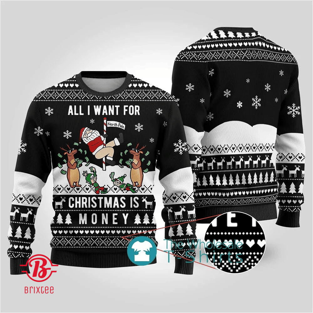 Rick Naughty Santa Ugly Christmas Sweater Black