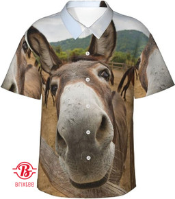 Happy Donkey Funny Hawaiian Shirt
