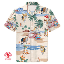 Corgi Hawaiian Shirt - Corgi Summer Beach Hawaiian Shirt