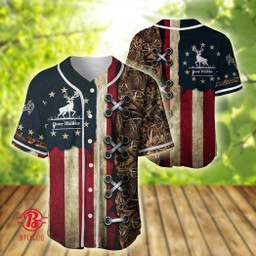 Hunting Deer Independence Day Baseball Jersey
