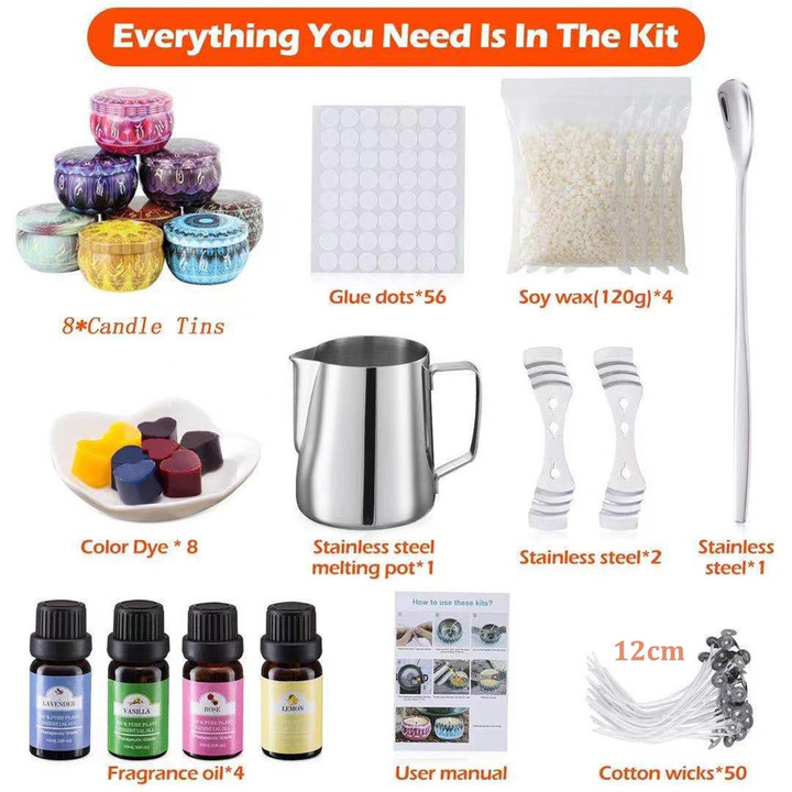 Candle Making Starter Kit DIY Mother's Day Gift Aromatherapy Candle Handmade Supplies