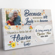 Because Someone We Love In Heaven, Heaven In Our Home Memorial Framed Prints, Canvas Paintings Framed Matte Canvas 8x10