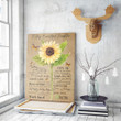Personalized Sunflower Gift For Daughter, To Be Positive And Regret Nothing Framed Prints, Canvas Paintings Framed Matte Canvas 8x10